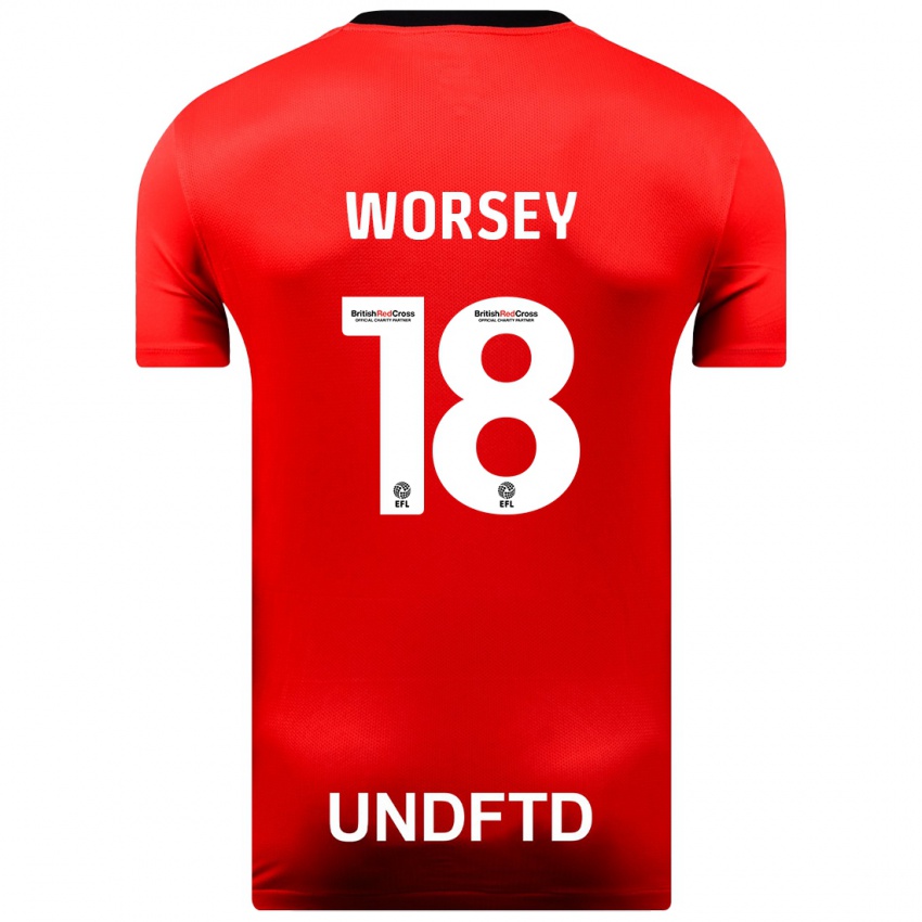 Kinder Louanne Worsey #18 Rot Auswärtstrikot Trikot 2023/24 T-Shirt Schweiz