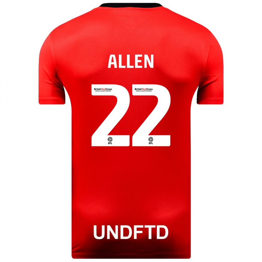 Kinder Remi Allen #22 Rot Auswärtstrikot Trikot 2023/24 T-Shirt Schweiz