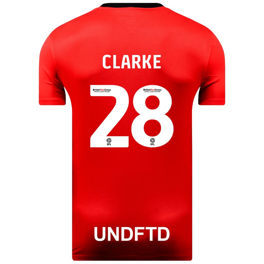 Kinder Charlotte Clarke #28 Rot Auswärtstrikot Trikot 2023/24 T-Shirt Schweiz