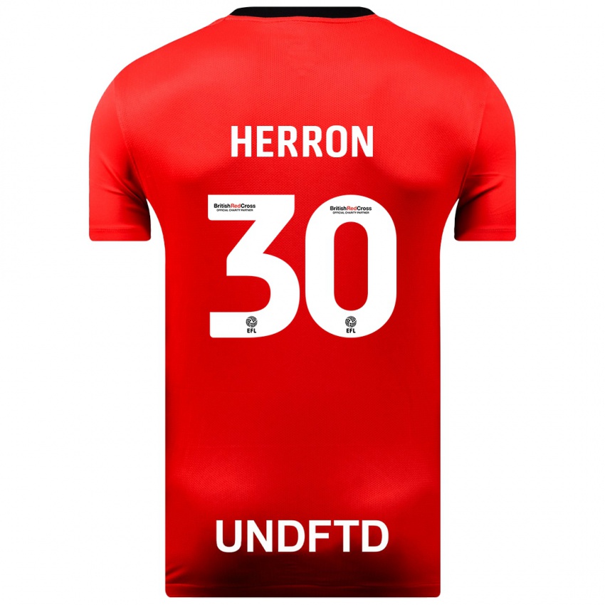 Kinder Neve Herron #30 Rot Auswärtstrikot Trikot 2023/24 T-Shirt Schweiz