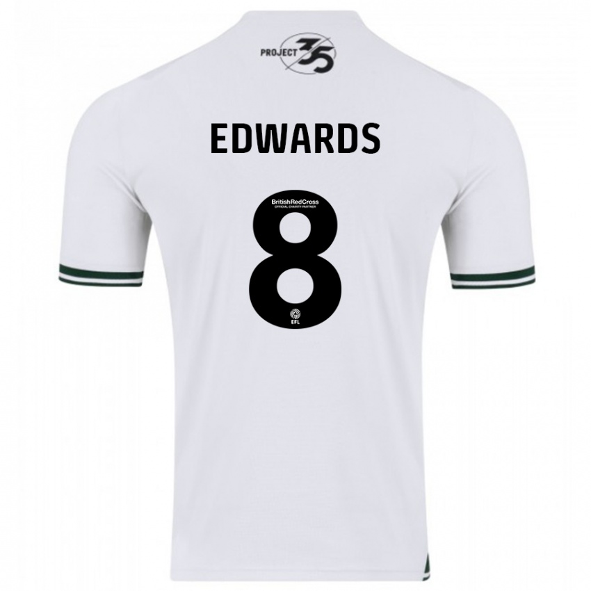 Kinder Joe Edwards #8 Weiß Auswärtstrikot Trikot 2023/24 T-Shirt Schweiz