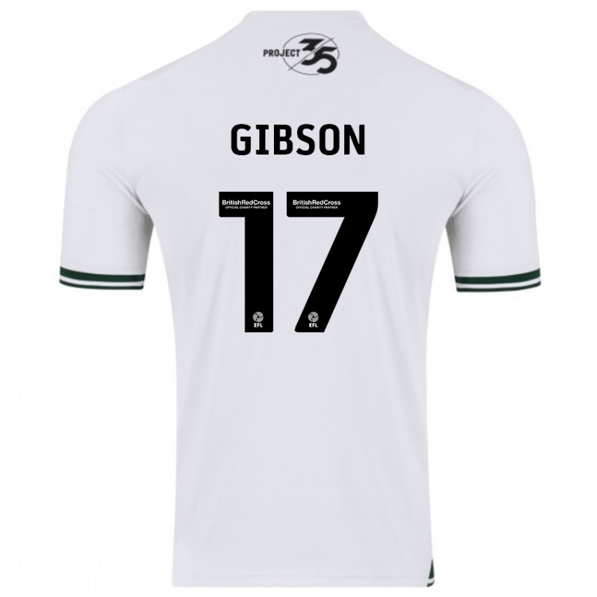 Kinder Lewis Gibson #17 Weiß Auswärtstrikot Trikot 2023/24 T-Shirt Schweiz