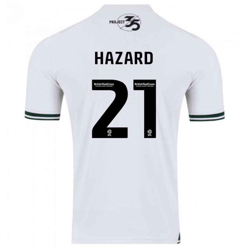 Kinder Conor Hazard #21 Weiß Auswärtstrikot Trikot 2023/24 T-Shirt Schweiz