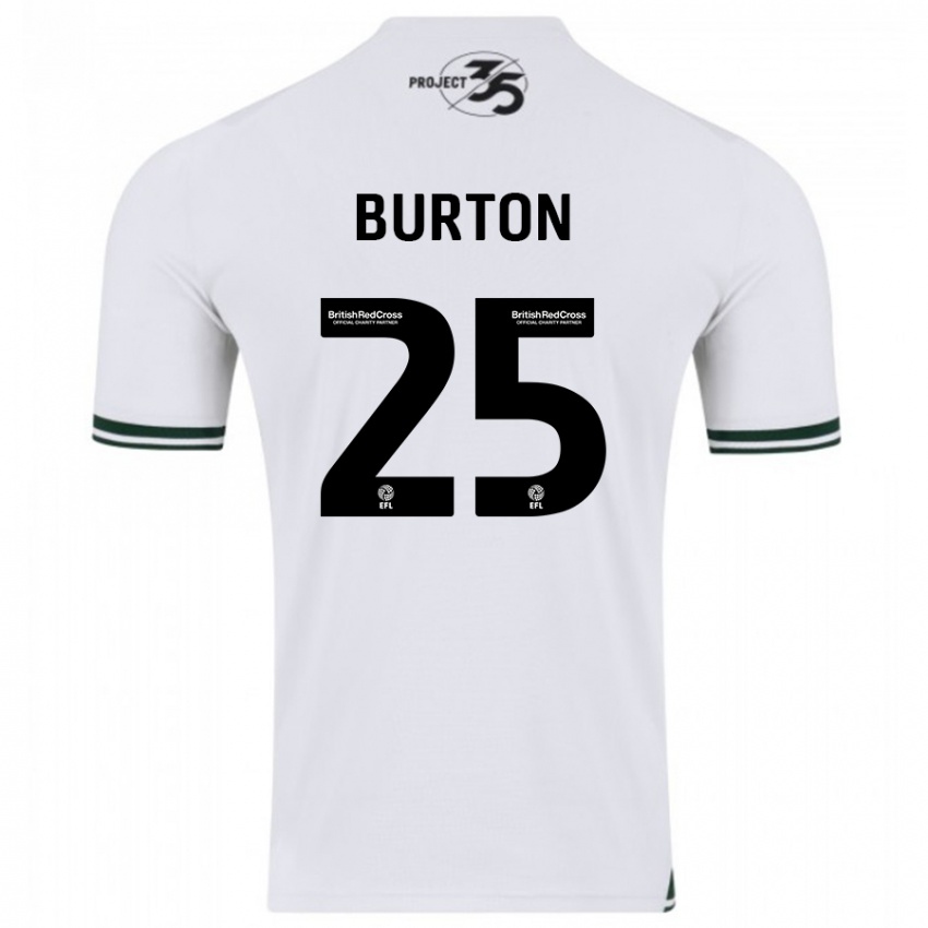 Kinder Callum Burton #25 Weiß Auswärtstrikot Trikot 2023/24 T-Shirt Schweiz