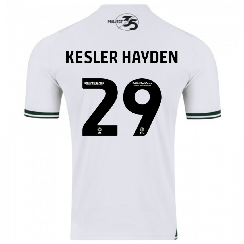 Kinder Kaine Kesler-Hayden #29 Weiß Auswärtstrikot Trikot 2023/24 T-Shirt Schweiz