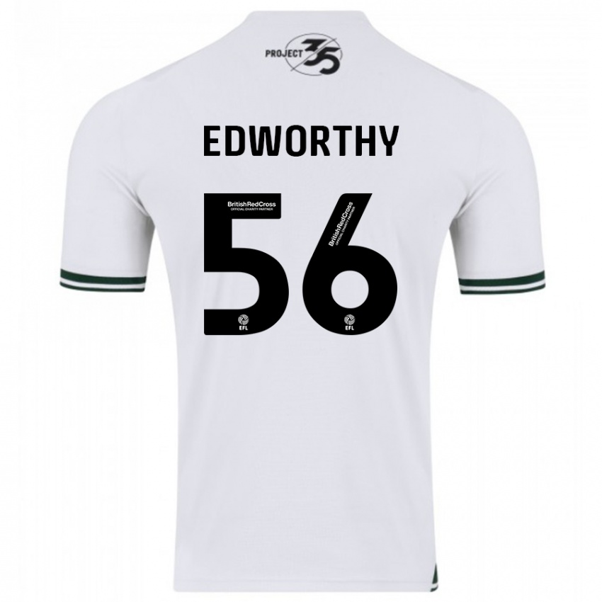 Kinder Kieran Edworthy #56 Weiß Auswärtstrikot Trikot 2023/24 T-Shirt Schweiz