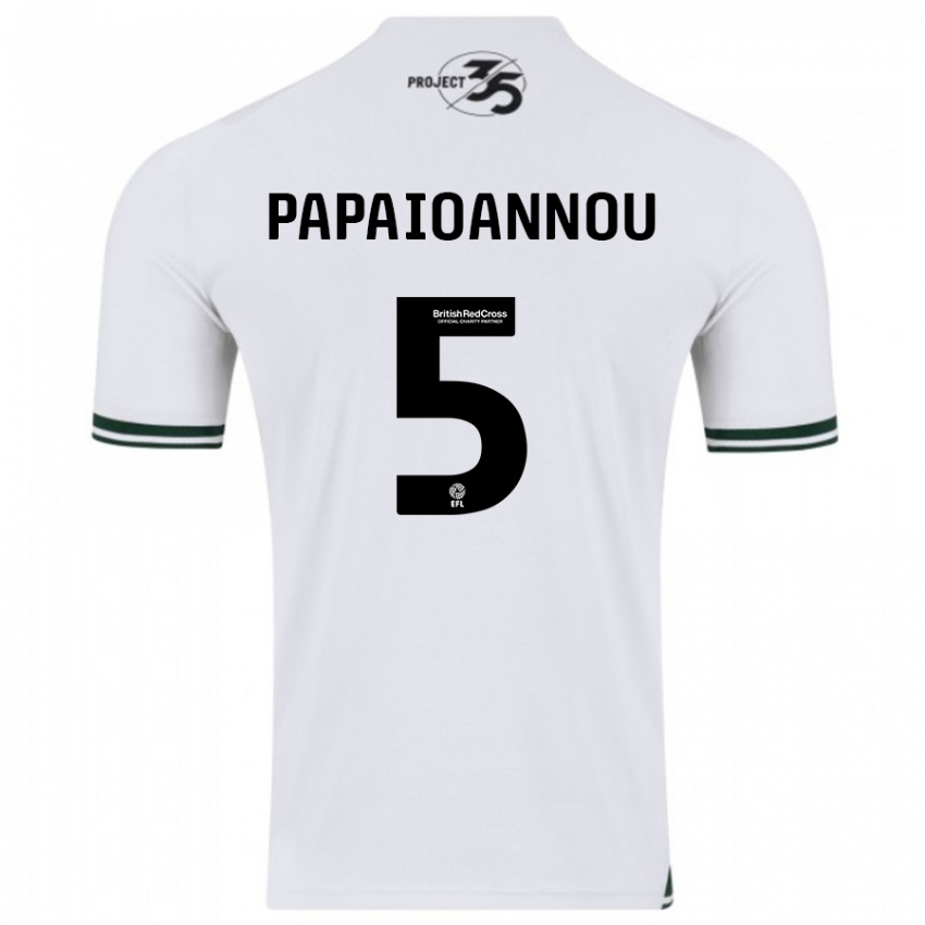 Kinder Panagiota Papaioannou #5 Weiß Auswärtstrikot Trikot 2023/24 T-Shirt Schweiz