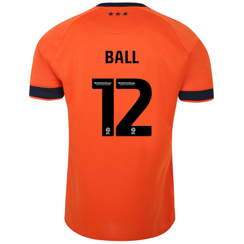 Kinder Dominic Ball #12 Orangefarben Auswärtstrikot Trikot 2023/24 T-Shirt Schweiz