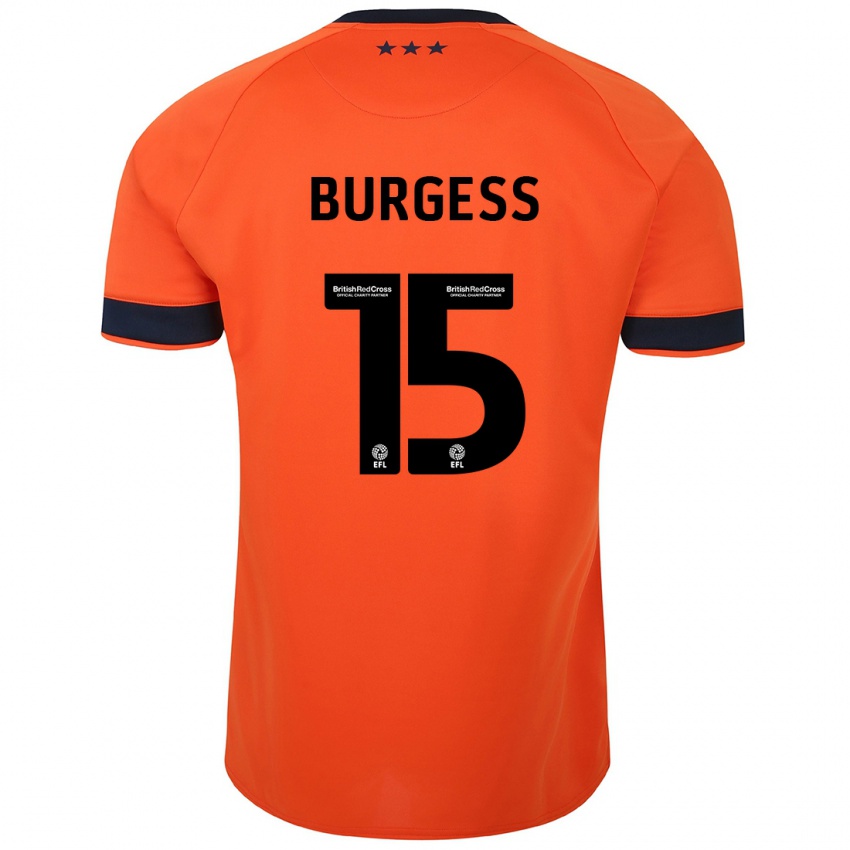 Kinder Cameron Burgess #15 Orangefarben Auswärtstrikot Trikot 2023/24 T-Shirt Schweiz