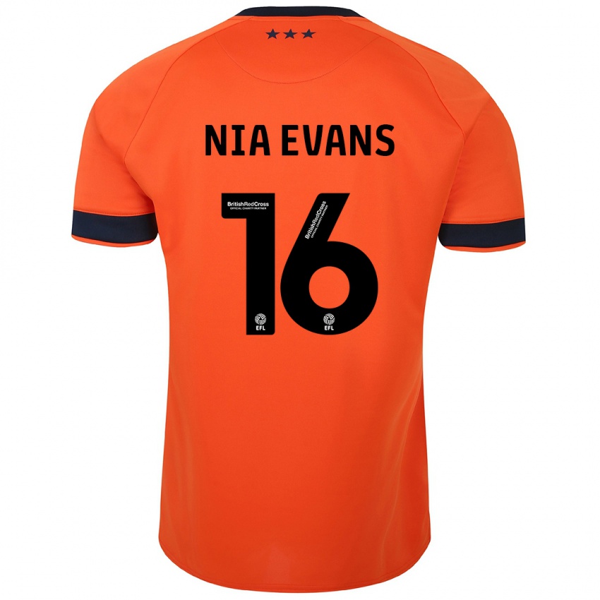 Kinder Nia Evans #16 Orangefarben Auswärtstrikot Trikot 2023/24 T-Shirt Schweiz