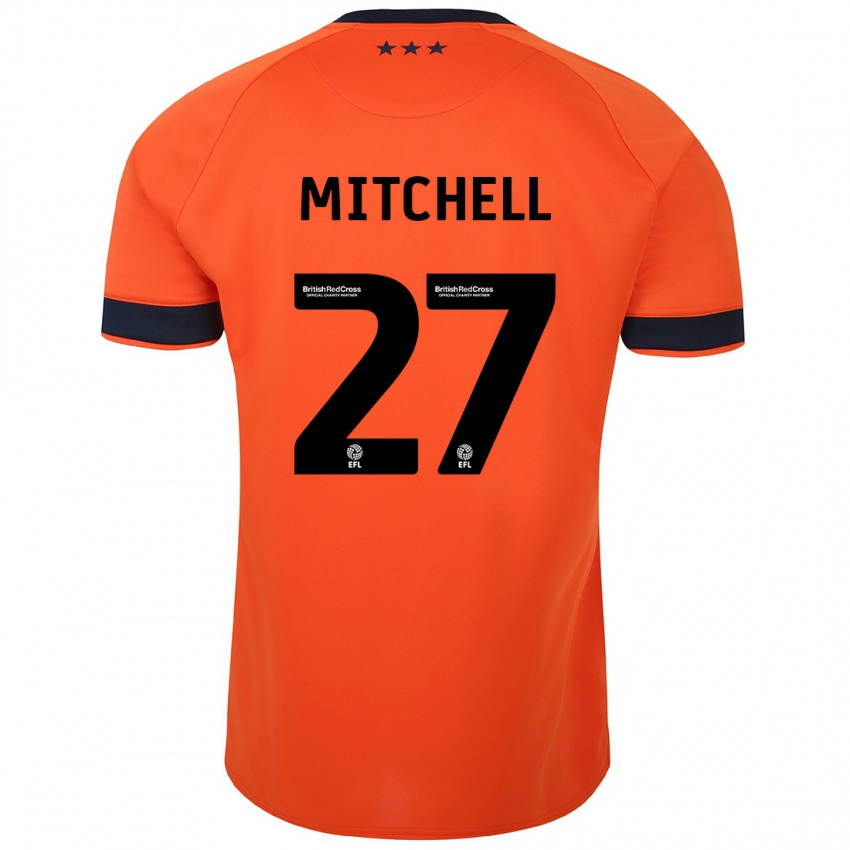 Kinder Leah Mitchell #27 Orangefarben Auswärtstrikot Trikot 2023/24 T-Shirt Schweiz