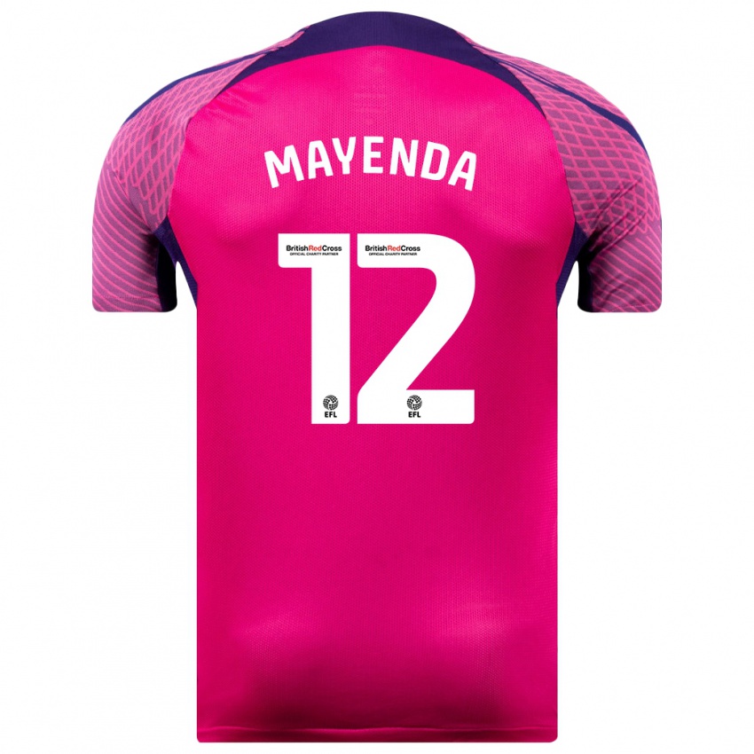 Kinder Eliezer Mayenda #12 Lila Auswärtstrikot Trikot 2023/24 T-Shirt Schweiz