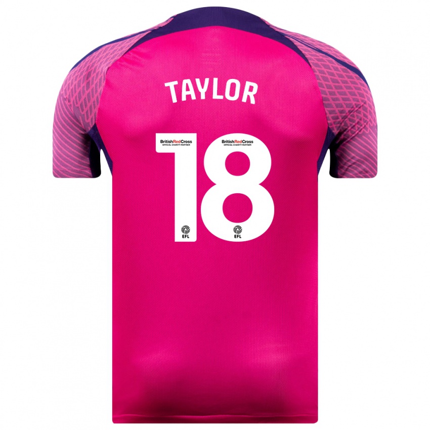 Kinder Ellis Taylor #18 Lila Auswärtstrikot Trikot 2023/24 T-Shirt Schweiz