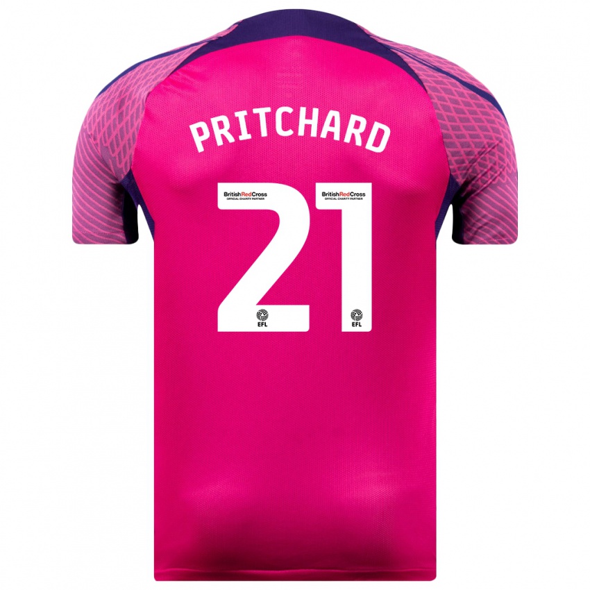 Kinder Alex Pritchard #21 Lila Auswärtstrikot Trikot 2023/24 T-Shirt Schweiz