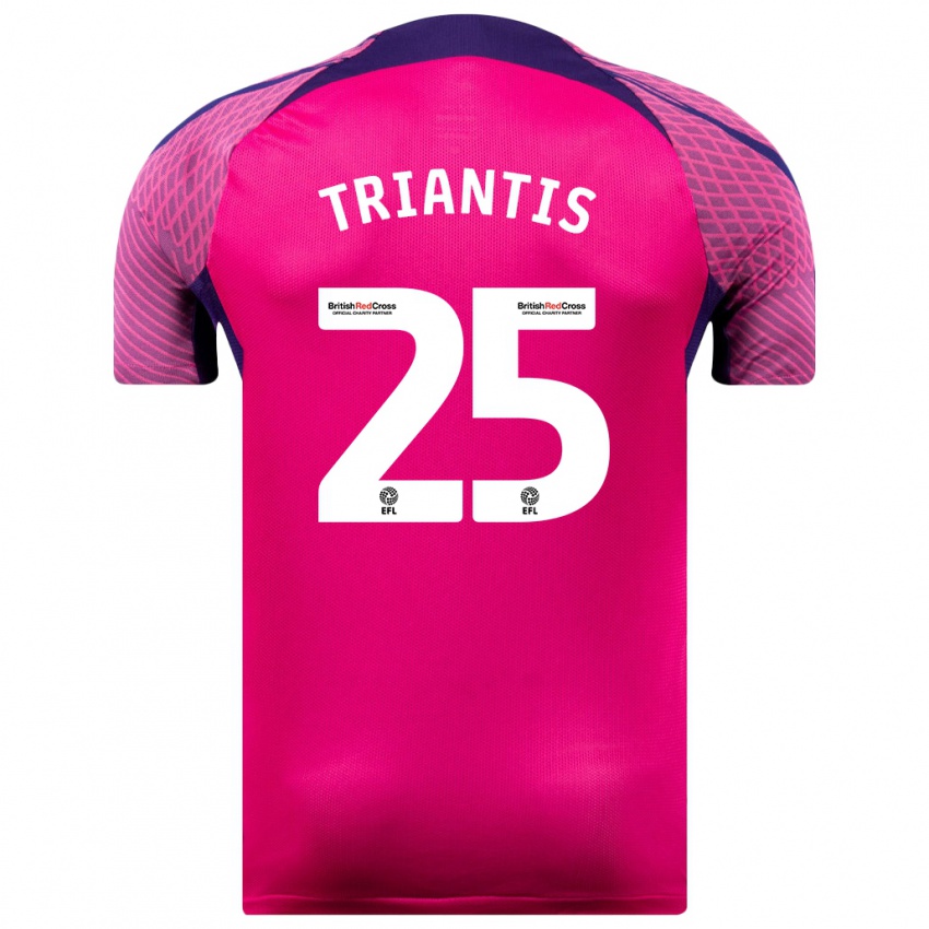 Kinder Nectarios Triantis #25 Lila Auswärtstrikot Trikot 2023/24 T-Shirt Schweiz