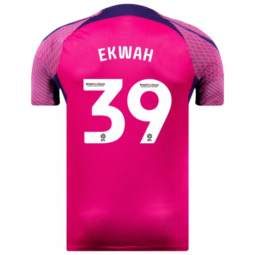 Kinder Pierre Ekwah #39 Lila Auswärtstrikot Trikot 2023/24 T-Shirt Schweiz