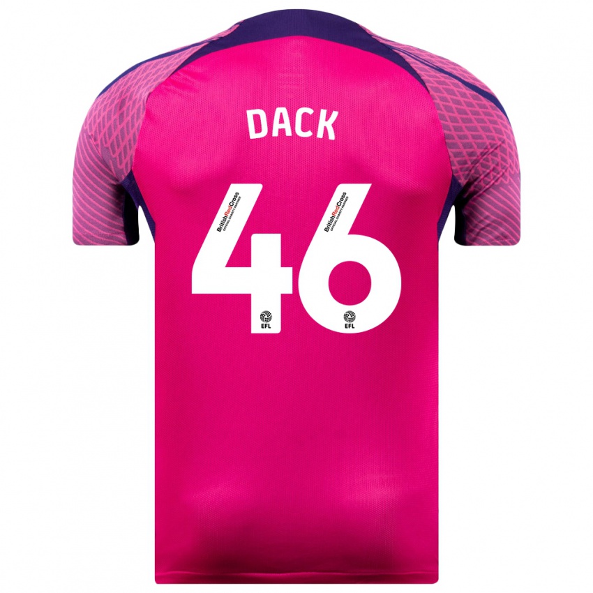 Kinder Bradley Dack #46 Lila Auswärtstrikot Trikot 2023/24 T-Shirt Schweiz