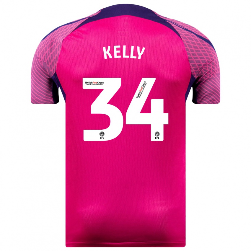 Kinder Caden Kelly #34 Lila Auswärtstrikot Trikot 2023/24 T-Shirt Schweiz