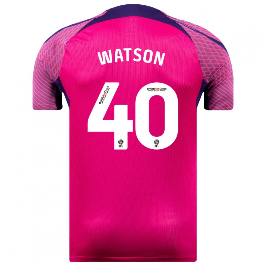 Kinder Tom Watson #40 Lila Auswärtstrikot Trikot 2023/24 T-Shirt Schweiz