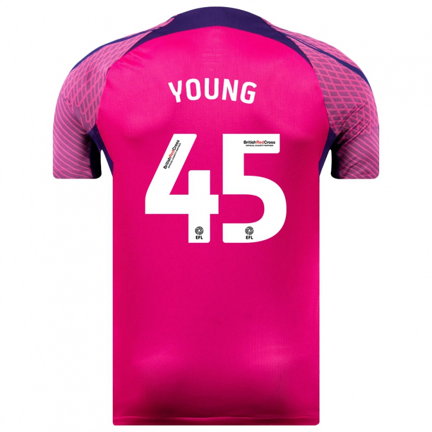 Kinder Matthew Young #45 Lila Auswärtstrikot Trikot 2023/24 T-Shirt Schweiz