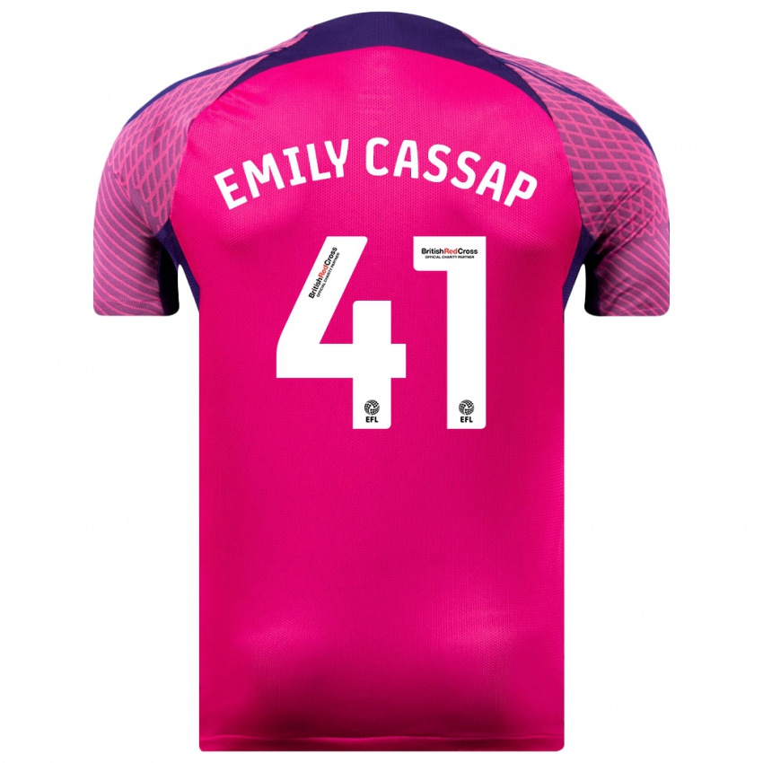 Kinder Emily Cassap #41 Lila Auswärtstrikot Trikot 2023/24 T-Shirt Schweiz