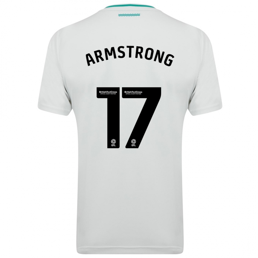 Kinder Stuart Armstrong #17 Weiß Auswärtstrikot Trikot 2023/24 T-Shirt Schweiz