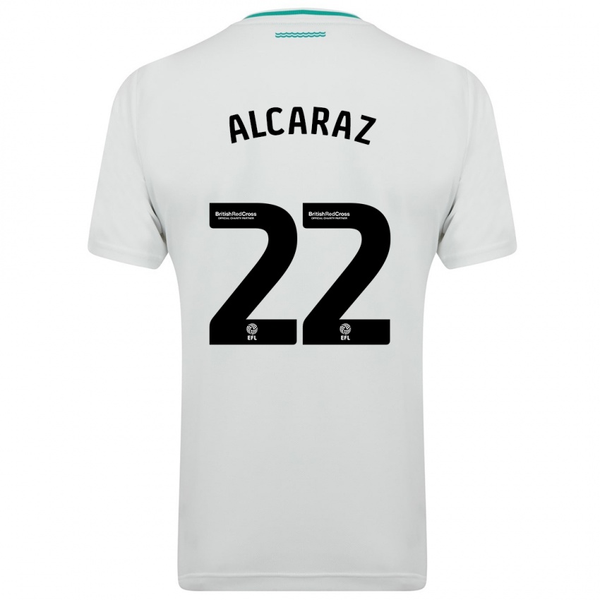 Kinder Carlos Alcaraz #22 Weiß Auswärtstrikot Trikot 2023/24 T-Shirt Schweiz