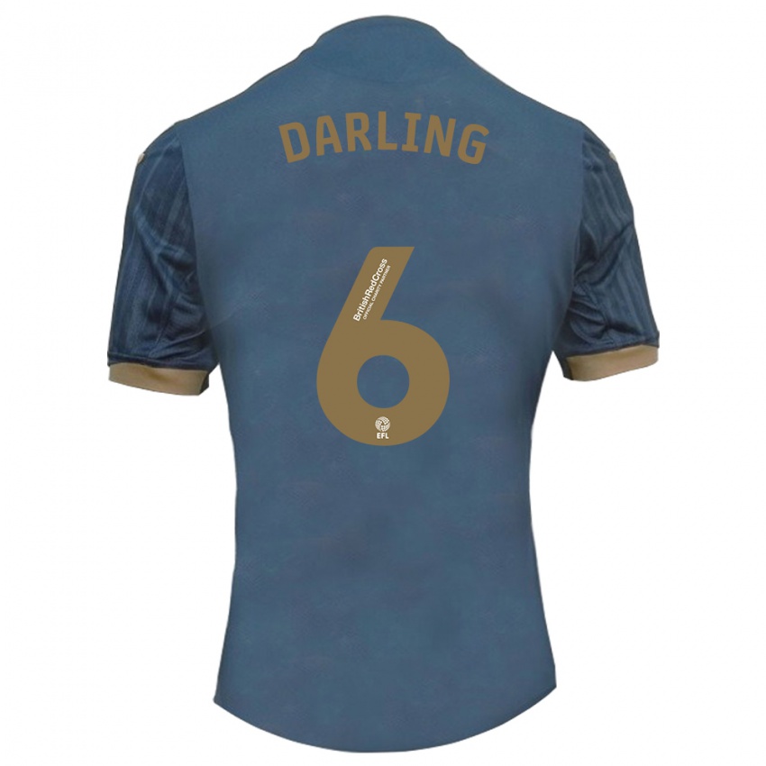 Kinder Harry Darling #6 Dunkles Blaugrün Auswärtstrikot Trikot 2023/24 T-Shirt Schweiz