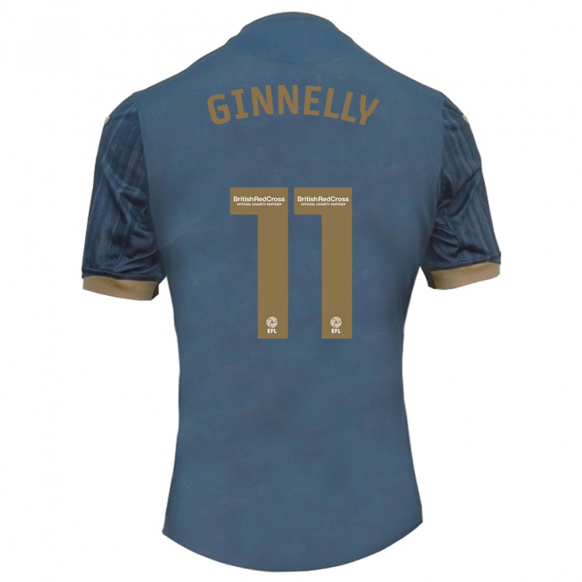 Kinder Josh Ginnelly #11 Dunkles Blaugrün Auswärtstrikot Trikot 2023/24 T-Shirt Schweiz