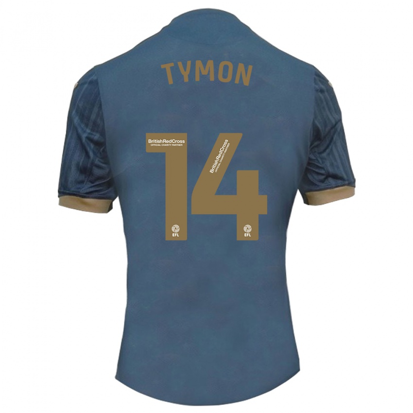 Kinder Josh Tymon #14 Dunkles Blaugrün Auswärtstrikot Trikot 2023/24 T-Shirt Schweiz