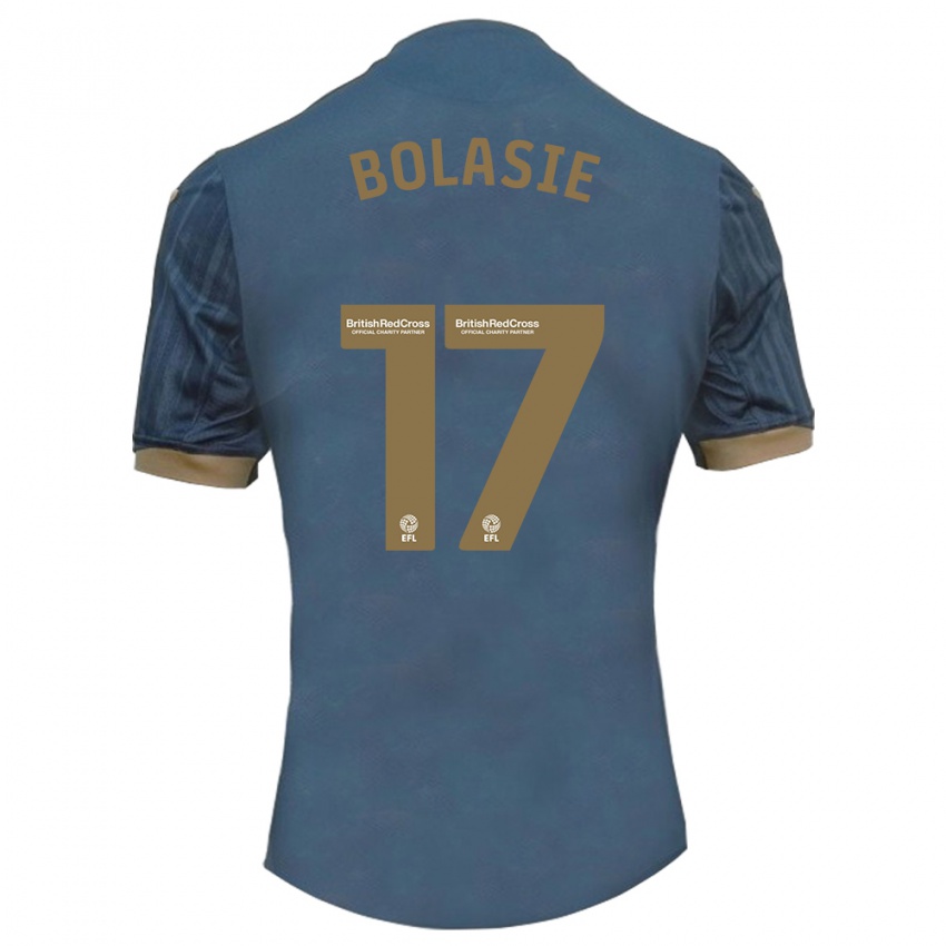 Kinder Yannick Bolasie #17 Dunkles Blaugrün Auswärtstrikot Trikot 2023/24 T-Shirt Schweiz