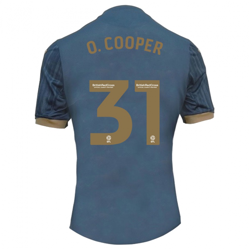 Kinder Oliver Cooper #31 Dunkles Blaugrün Auswärtstrikot Trikot 2023/24 T-Shirt Schweiz