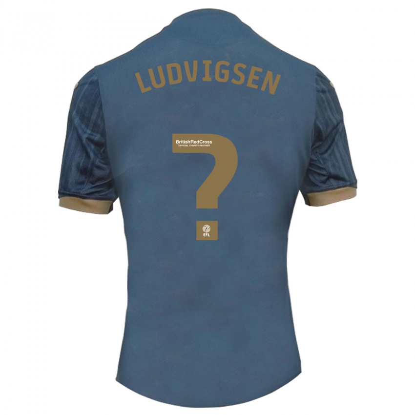 Kinder Kai Ludvigsen #0 Dunkles Blaugrün Auswärtstrikot Trikot 2023/24 T-Shirt Schweiz