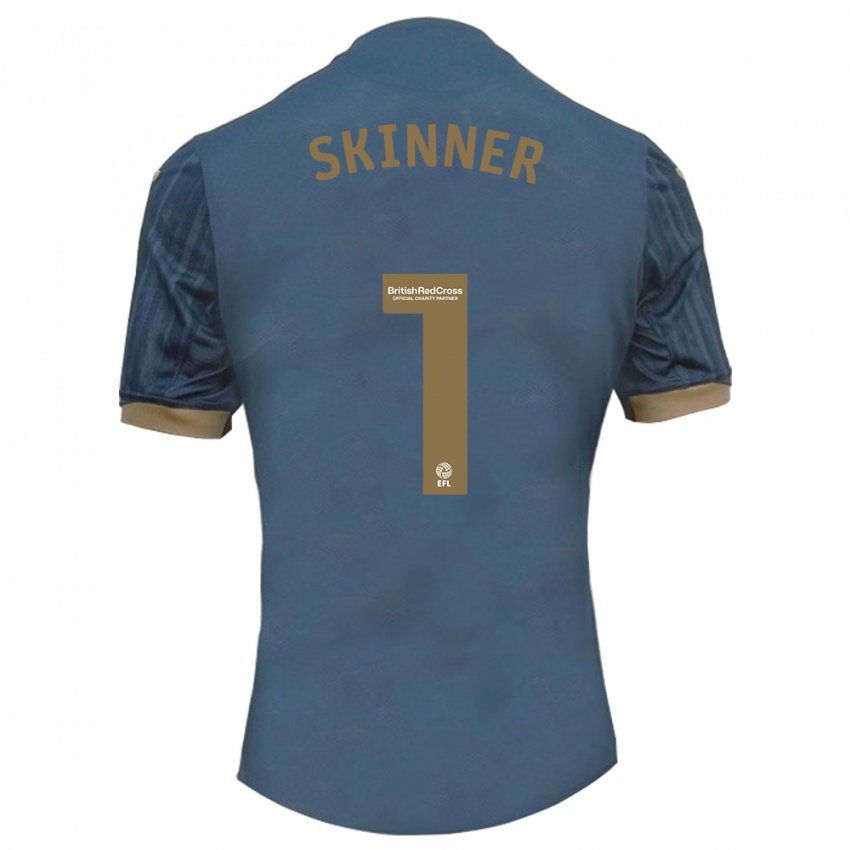 Kinder Claire Skinner #1 Dunkles Blaugrün Auswärtstrikot Trikot 2023/24 T-Shirt Schweiz