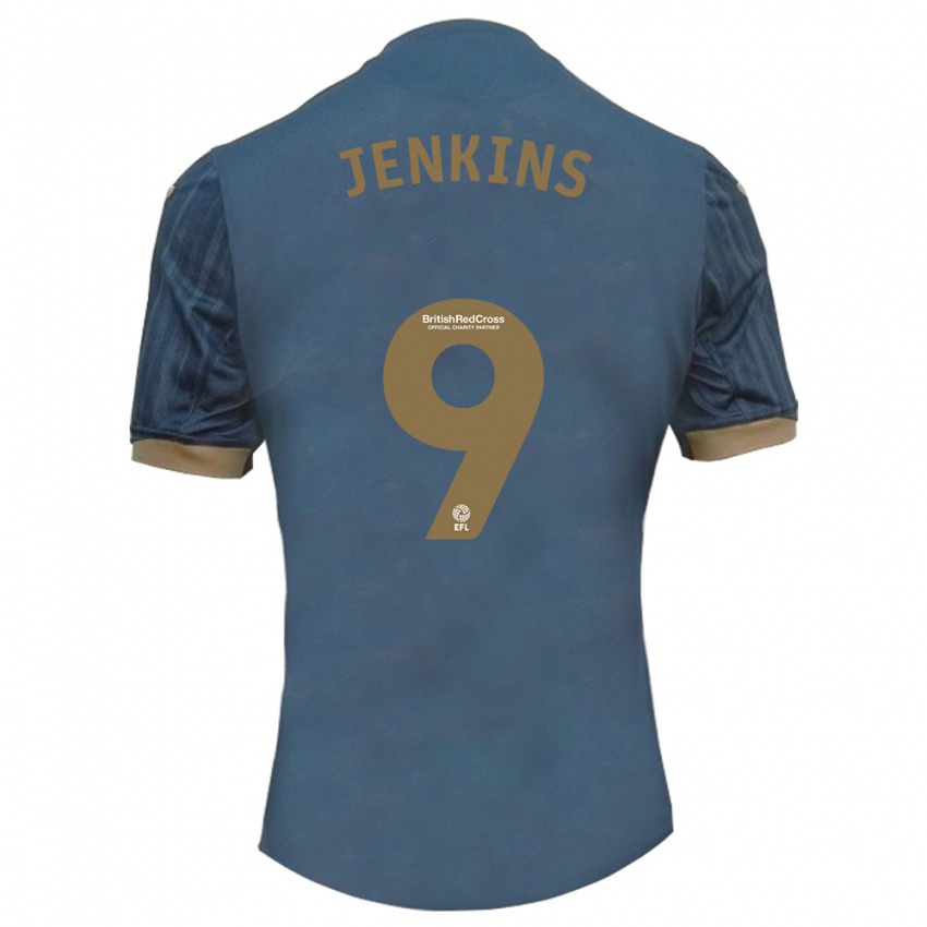 Kinder Nieve Jenkins #9 Dunkles Blaugrün Auswärtstrikot Trikot 2023/24 T-Shirt Schweiz