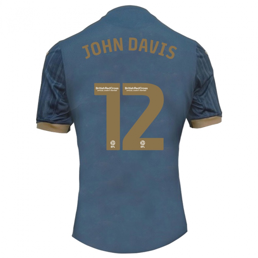 Kinder Stacey John-Davis #12 Dunkles Blaugrün Auswärtstrikot Trikot 2023/24 T-Shirt Schweiz