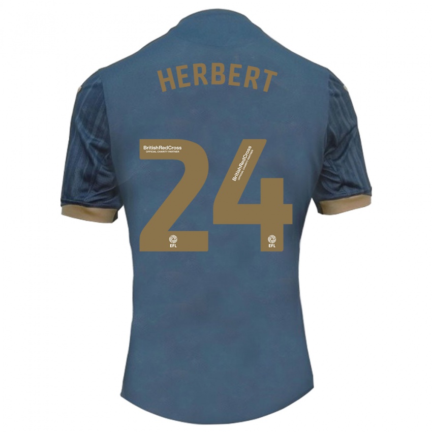 Kinder Chelsea Herbert #24 Dunkles Blaugrün Auswärtstrikot Trikot 2023/24 T-Shirt Schweiz