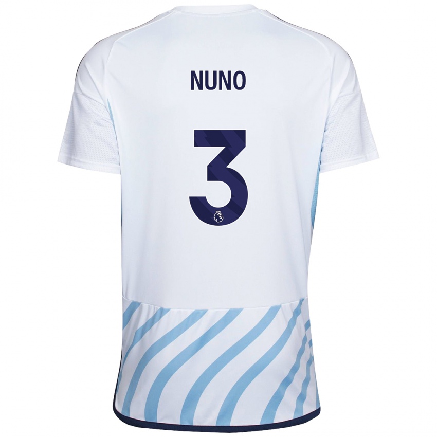 Kinder Nuno Tavares #3 Weiß Blau Auswärtstrikot Trikot 2023/24 T-Shirt Schweiz