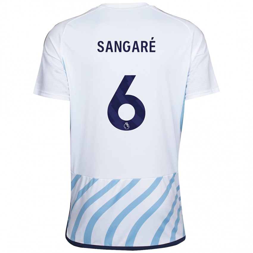 Kinder Ibrahim Sangare #6 Weiß Blau Auswärtstrikot Trikot 2023/24 T-Shirt Schweiz
