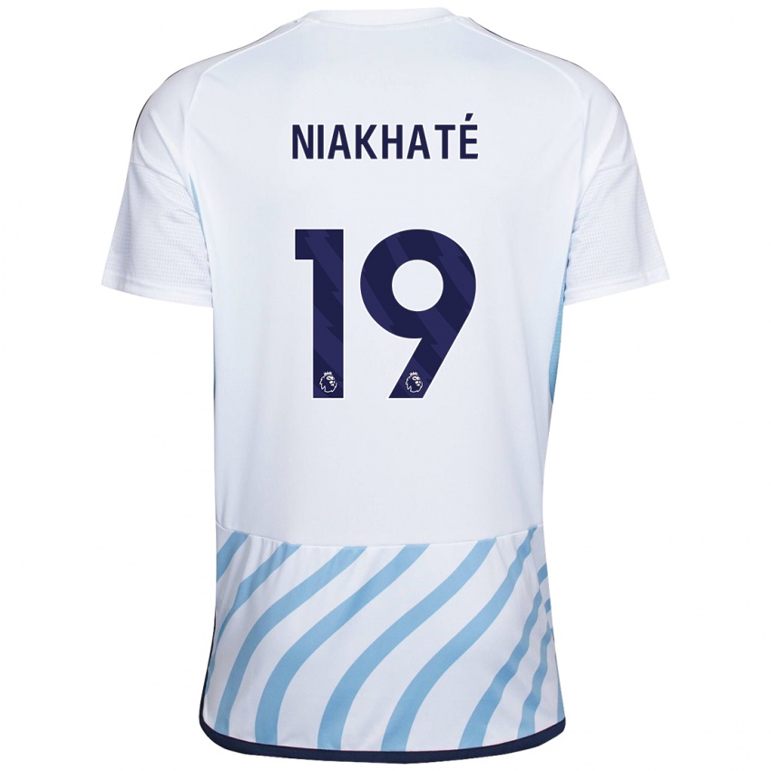 Kinder Moussa Niakhaté #19 Weiß Blau Auswärtstrikot Trikot 2023/24 T-Shirt Schweiz