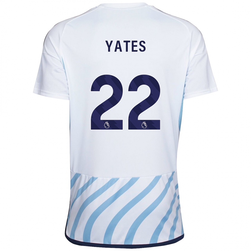 Kinder Ryan Yates #22 Weiß Blau Auswärtstrikot Trikot 2023/24 T-Shirt Schweiz