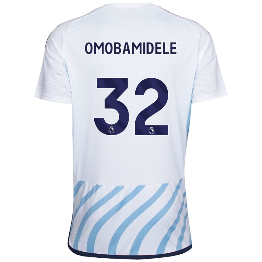 Kinder Andrew Omobamidele #32 Weiß Blau Auswärtstrikot Trikot 2023/24 T-Shirt Schweiz