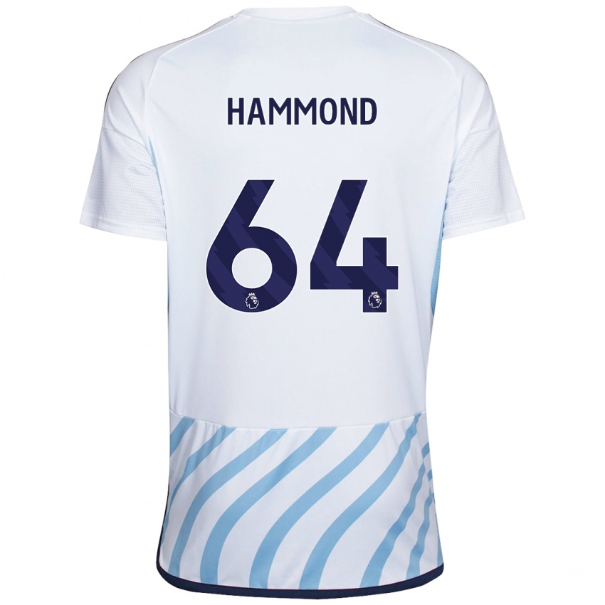 Kinder Ben Hammond #64 Weiß Blau Auswärtstrikot Trikot 2023/24 T-Shirt Schweiz