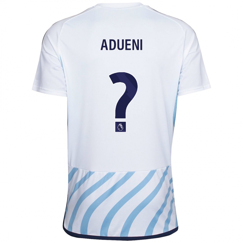 Kinder Kevin Adueni #0 Weiß Blau Auswärtstrikot Trikot 2023/24 T-Shirt Schweiz