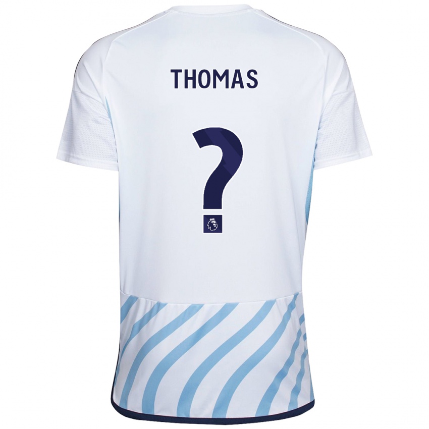 Kinder Tyrese Thomas #0 Weiß Blau Auswärtstrikot Trikot 2023/24 T-Shirt Schweiz