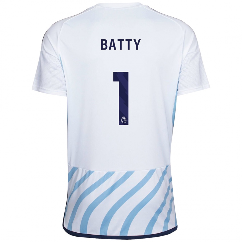 Kinder Emily Batty #1 Weiß Blau Auswärtstrikot Trikot 2023/24 T-Shirt Schweiz