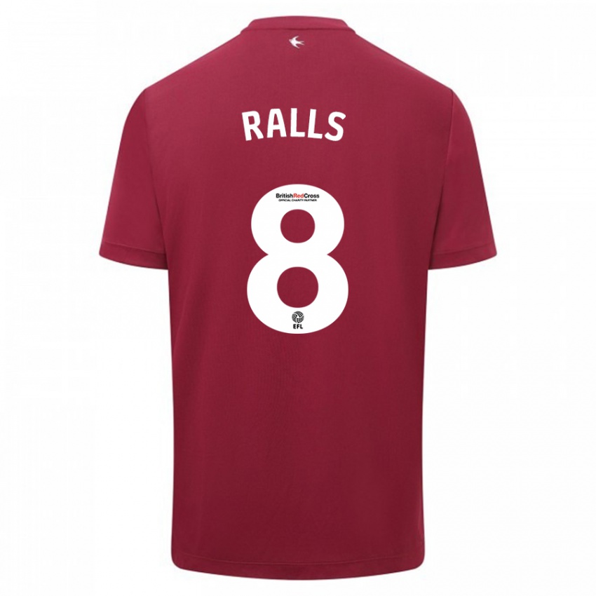 Kinder Joe Ralls #8 Rot Auswärtstrikot Trikot 2023/24 T-Shirt Schweiz