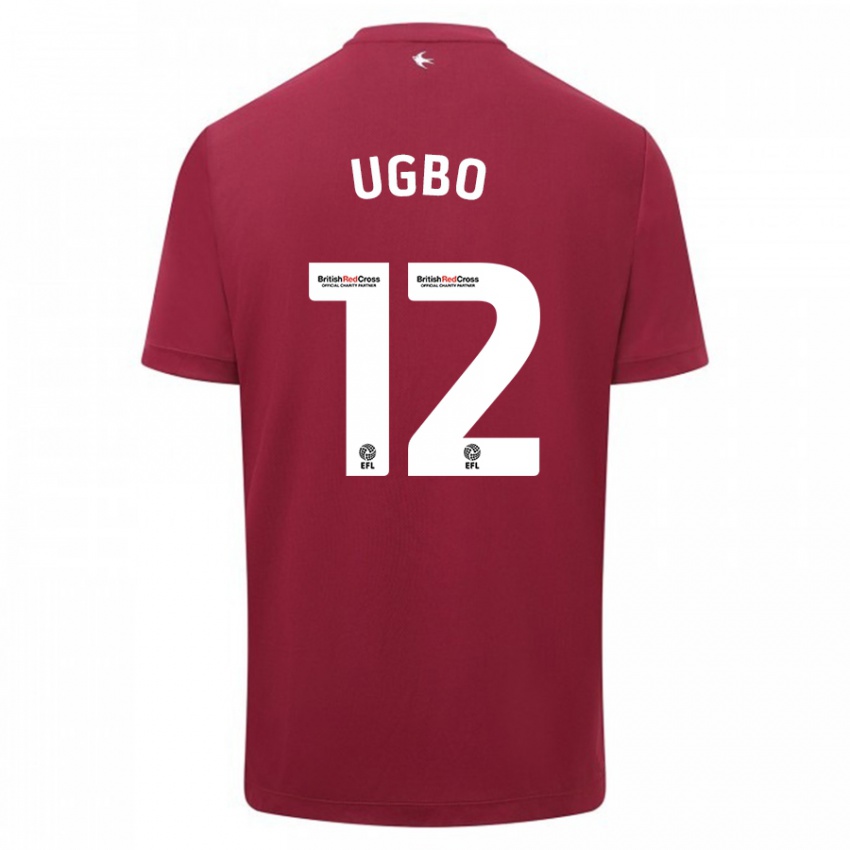 Kinder Iké Ugbo #12 Rot Auswärtstrikot Trikot 2023/24 T-Shirt Schweiz