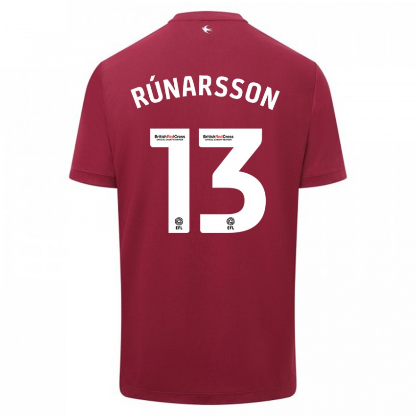 Kinder Runar Alex Runarsson #13 Rot Auswärtstrikot Trikot 2023/24 T-Shirt Schweiz