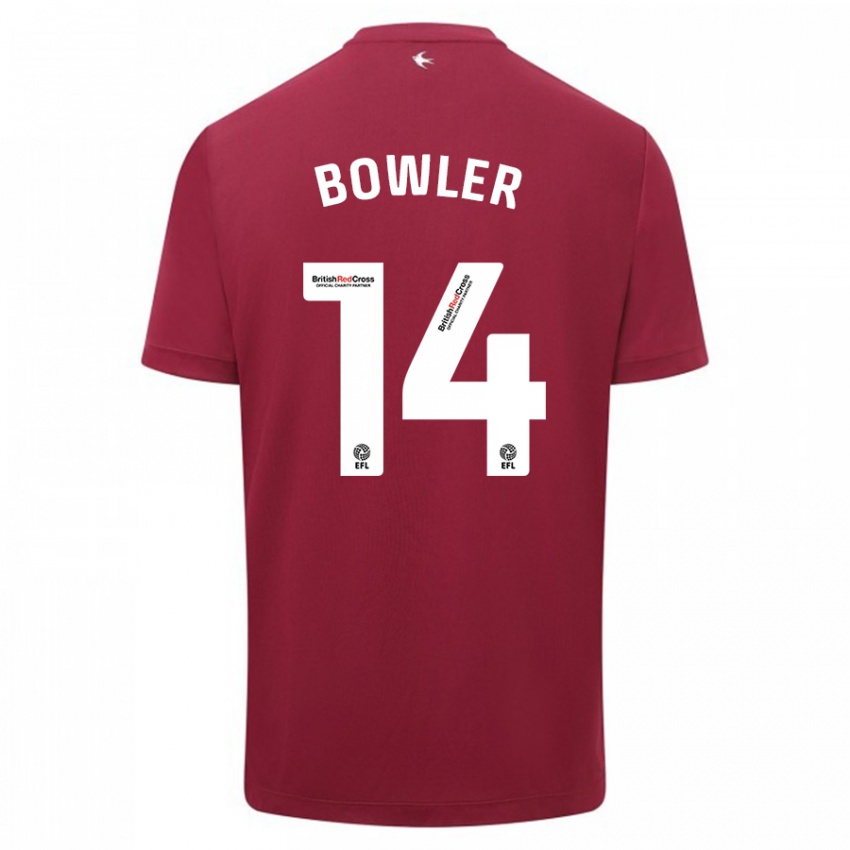 Kinder Josh Bowler #14 Rot Auswärtstrikot Trikot 2023/24 T-Shirt Schweiz